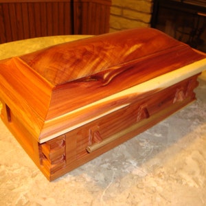 Personalized 6&quot; x 12&quot; Cedar or Pine Pet Casket, Memory Chest, Custom pet funeral box, pet coffin, pet burial casket, pet memory. bereavement