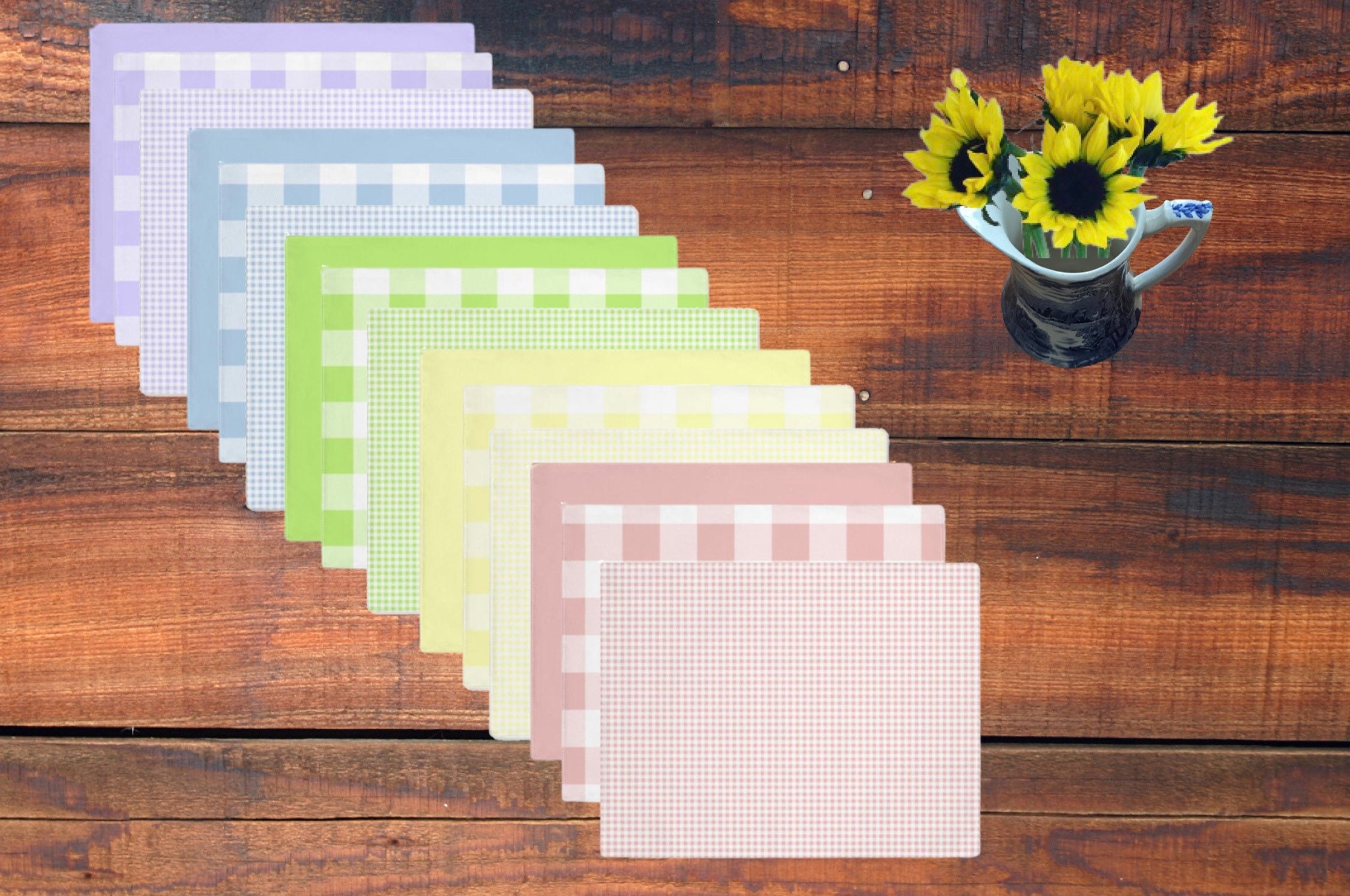 Pastel Cotton Placemats You Choose Color Made To Order Etsy