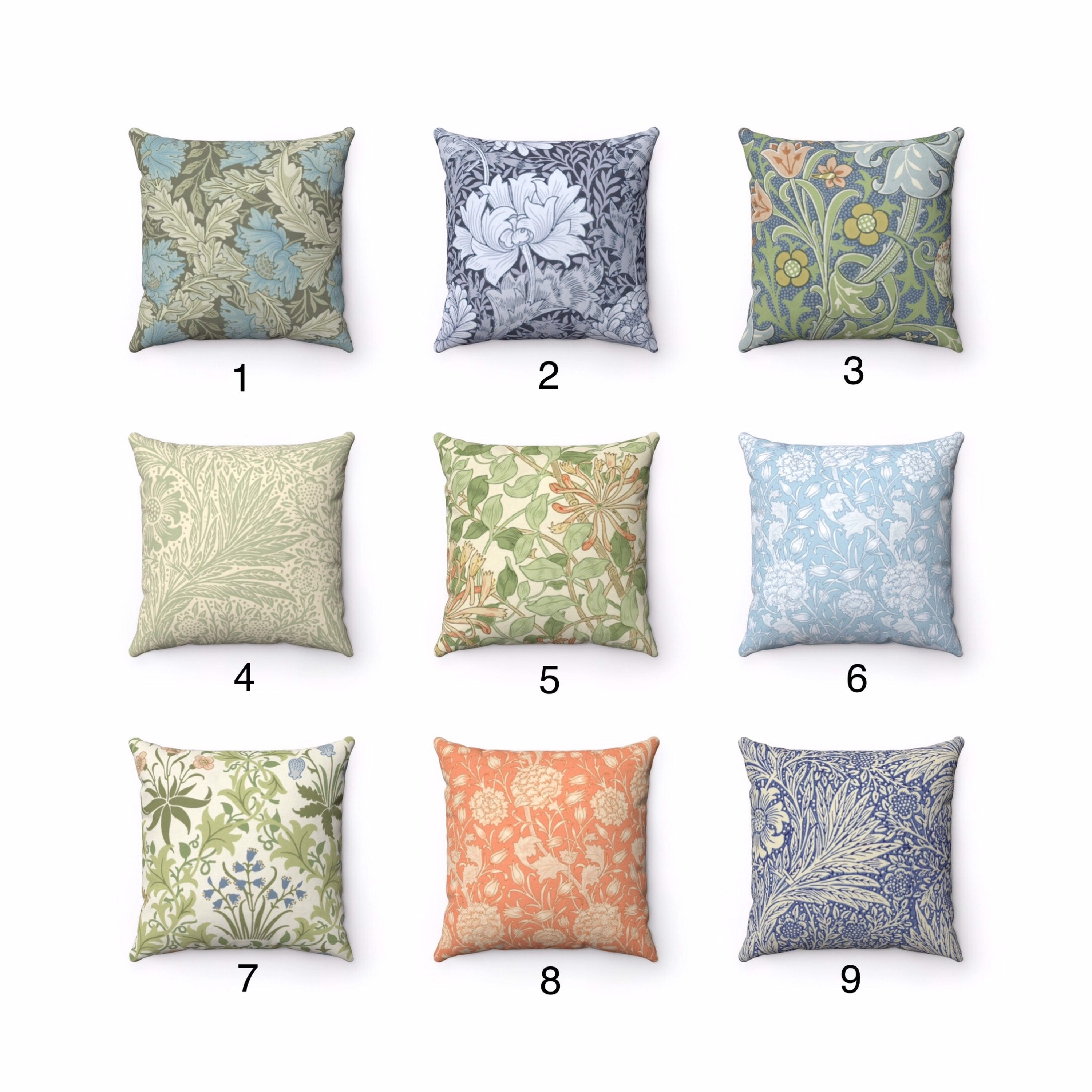 William Morris Square Pillow Cover | WRINKLE FREE | Decorative Throw …