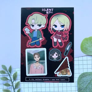 Silent Hill 2 sticker sheet, A6 sticker sheet