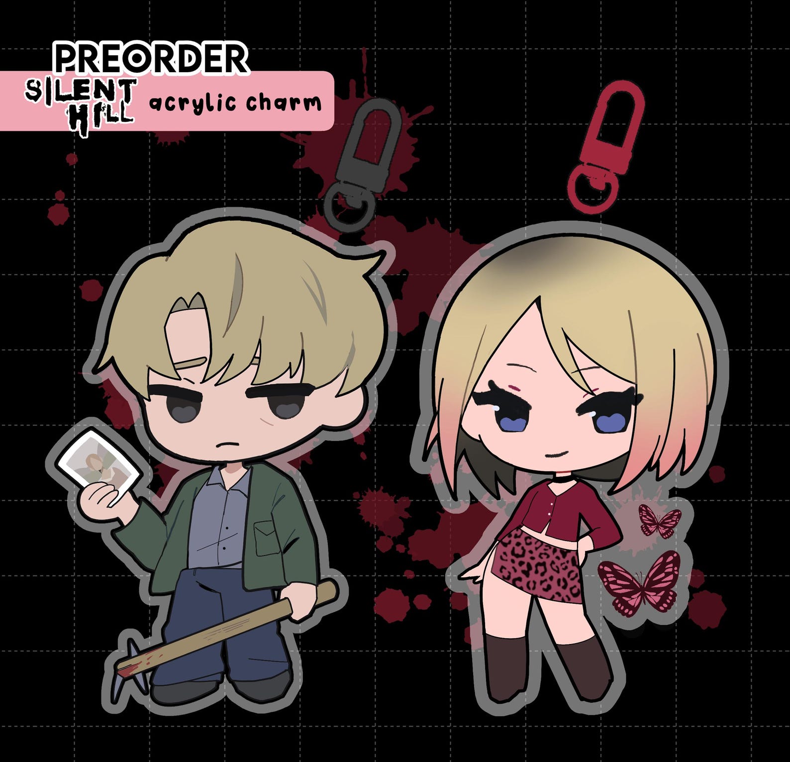 Silent Hill 2 Maria and James Acrylic Charms