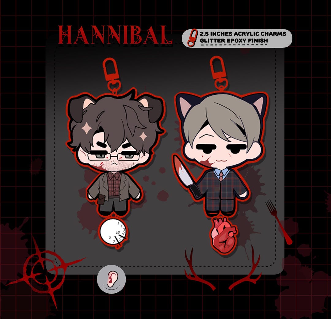 PREORDER - Hannibal Linked Acrylic Charms - 2.5 Inches, Hannigram - Etsy