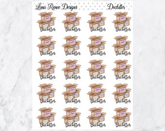 Declutter Stickers for Planners | Kiss-Cut Matte