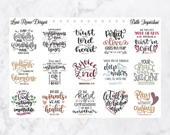 Bible Verse Stickers | Christian Inspiration Sticker for Faith Study and Planning | Collection Part 1