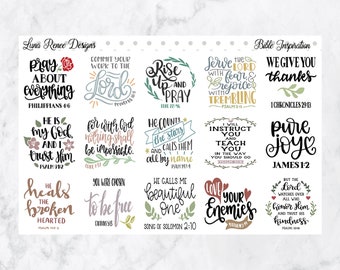 Bible Verse Stickers for Study| Devotional Planning | Scripture Quotes | Journaling