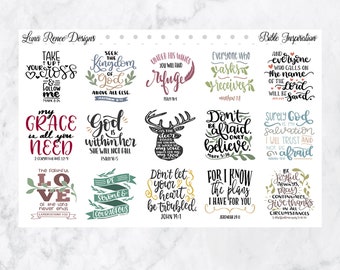 Bible Verse Stickers for Study| Devotional Planning | Scripture Quotes | Journaling | Matte
