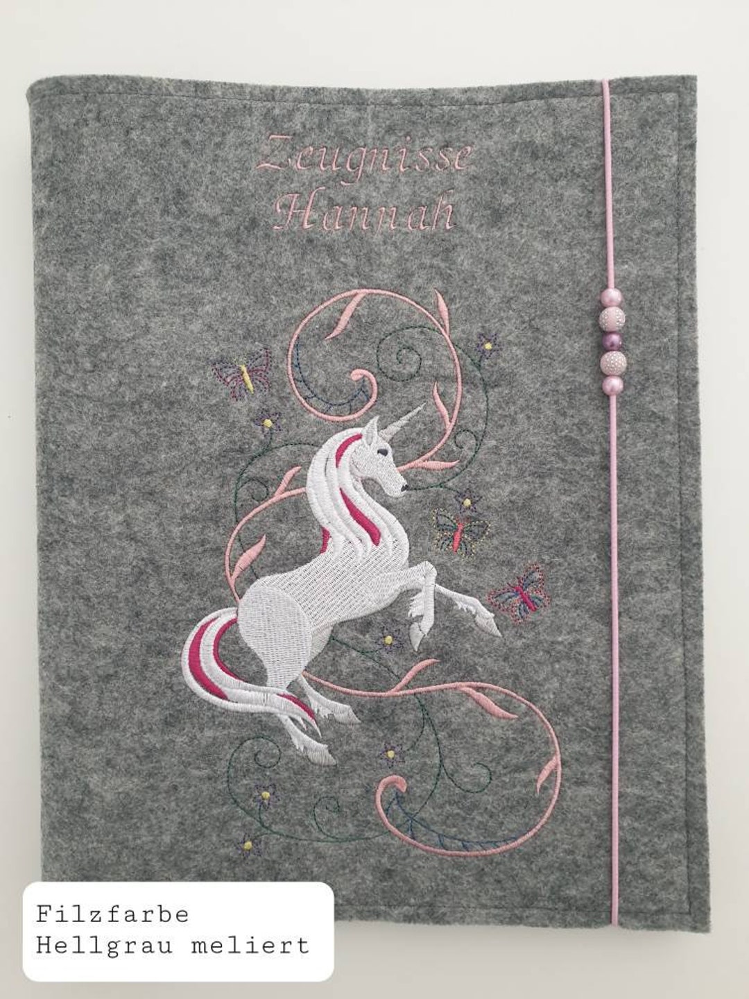 ROTH Unicorn Certificate Folder With Glitter - 10 A4 Transparent Pockets, Pink/Green Design, Document Organizer For School - View #7