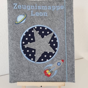Zeugnismappe Weltall Sterne