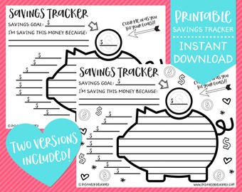 Savings Tracker Printable | Savings Challenge | Savings Chart | Savings Printable | Budgeting Printable | Instant Download PDF