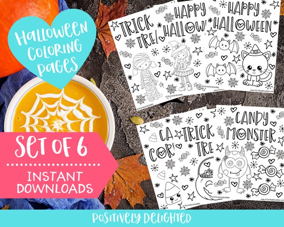 Download Halloween Coloring Pages Halloween Party Kids Halloween Etsy
