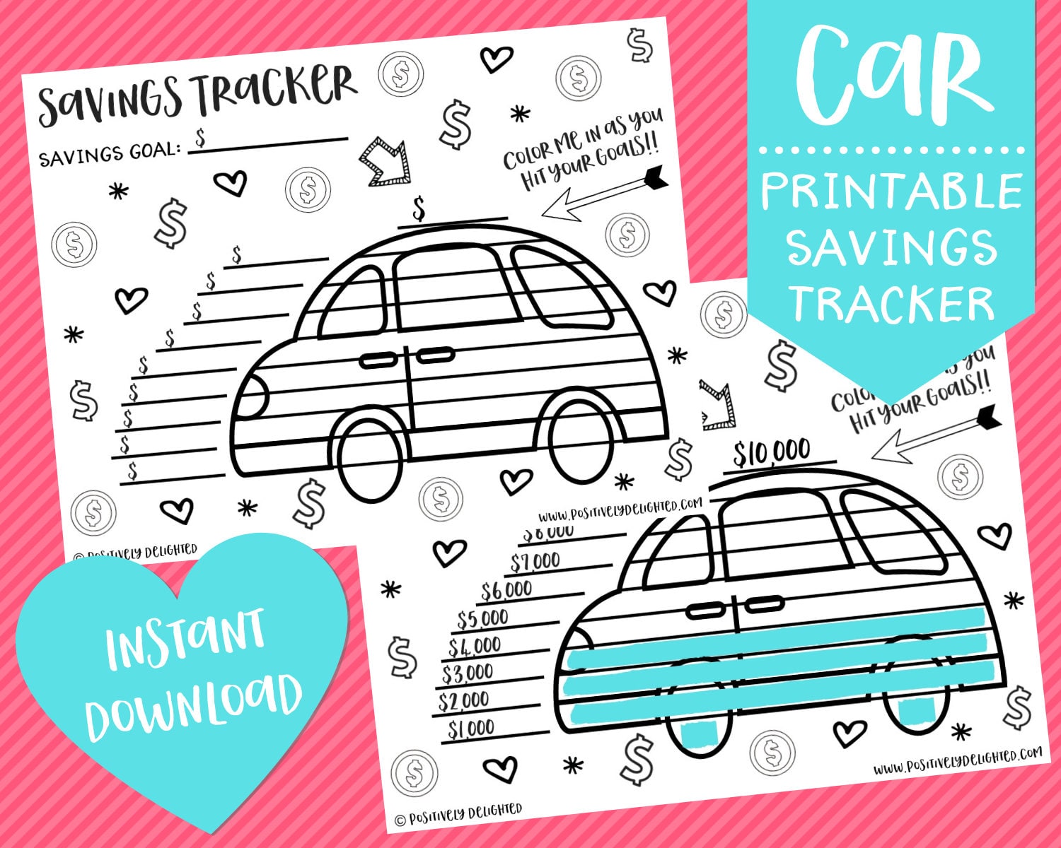 car-savings-tracker-printable-savings-challenge-savings-chart-savings