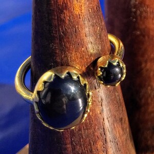 Ring in brass and black onyx - gift for her