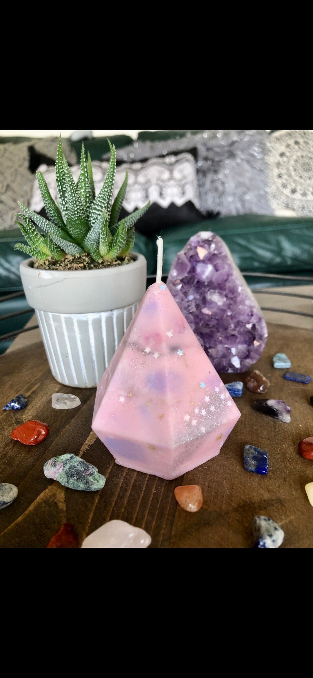 Mini Hidden Crystals Candle - Etsy
