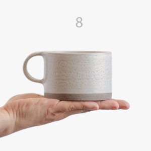 POUR COMMANDER une tasse ou une tasse de 12 oz/350 ml pour chaque rituel de café ou de thé du matin dans un design loft minimal moderne, céramique faite à la main en grès image 9