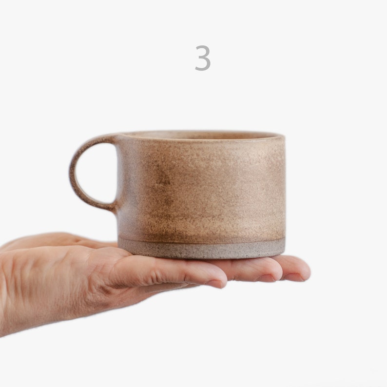 POUR COMMANDER une tasse ou une tasse de 12 oz/350 ml pour chaque rituel de café ou de thé du matin dans un design loft minimal moderne, céramique faite à la main en grès image 4