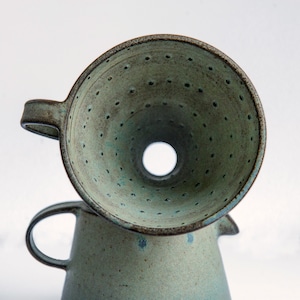 TO ORDER Coffee dripper 02-size V60 pour over, stoneware, handmade ceramic