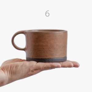 POUR COMMANDER une tasse ou une tasse de 12 oz/350 ml pour chaque rituel de café ou de thé du matin dans un design loft minimal moderne, céramique faite à la main en grès image 7