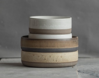 IN STOCK Set of 4 bowls glazed multi color, stoneware handmade ceramics, housewarming present/Christmas, versatile bowls