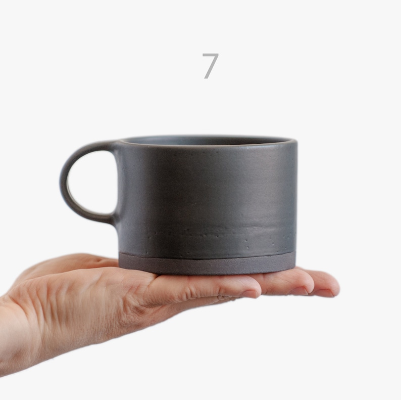 POUR COMMANDER une tasse ou une tasse de 12 oz/350 ml pour chaque rituel de café ou de thé du matin dans un design loft minimal moderne, céramique faite à la main en grès image 8