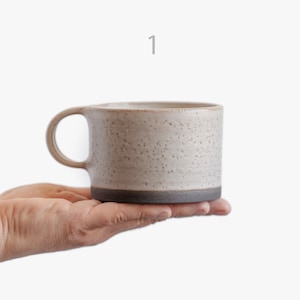 POUR COMMANDER une tasse ou une tasse de 12 oz/350 ml pour chaque rituel de café ou de thé du matin dans un design loft minimal moderne, céramique faite à la main en grès image 2