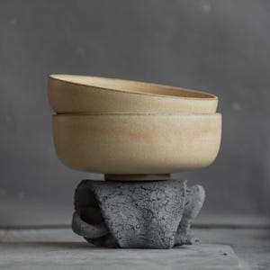 IN STOCK Set of 2 Ramen bowls | salad bowls in warm beige color
