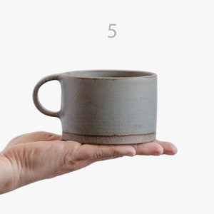 TO ORDER 12oz/350ml mug or cup for every morning coffee or tea ritual in modern minimal loft design, stoneware handmade ceramics image 6