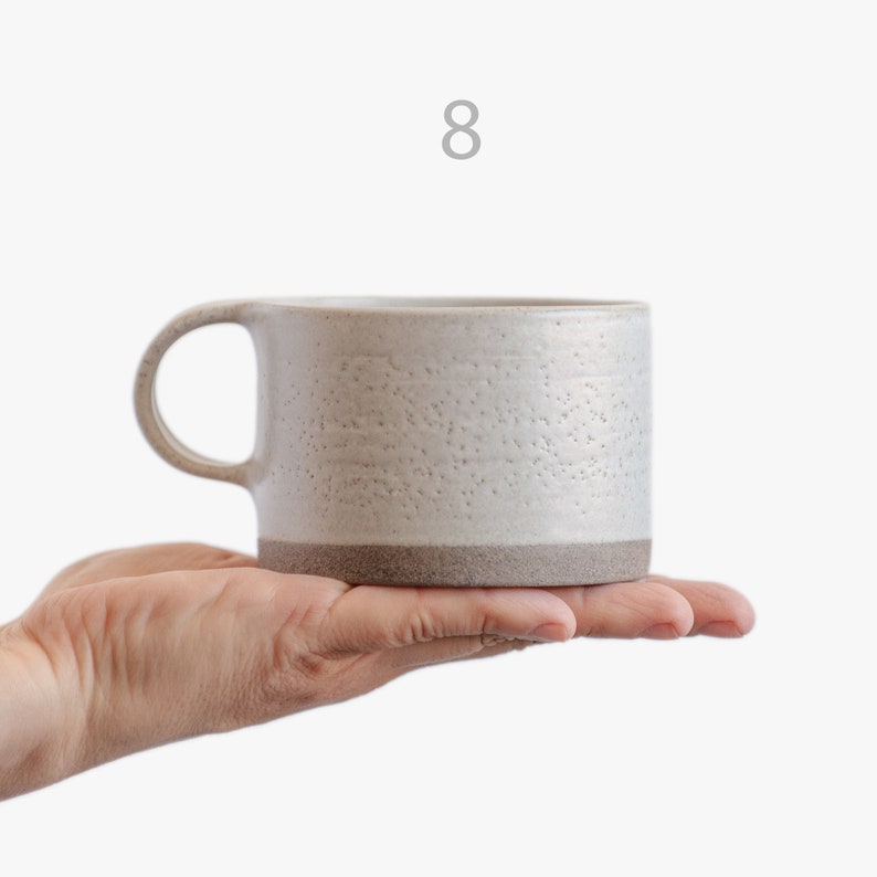 TO ORDER 15oz/450ml Coffee mug or cup for every morning coffee or tea ritual in modern minimal design, stoneware handmade ceramics image 9