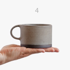 POUR COMMANDER une tasse ou une tasse de 12 oz/350 ml pour chaque rituel de café ou de thé du matin dans un design loft minimal moderne, céramique faite à la main en grès image 5