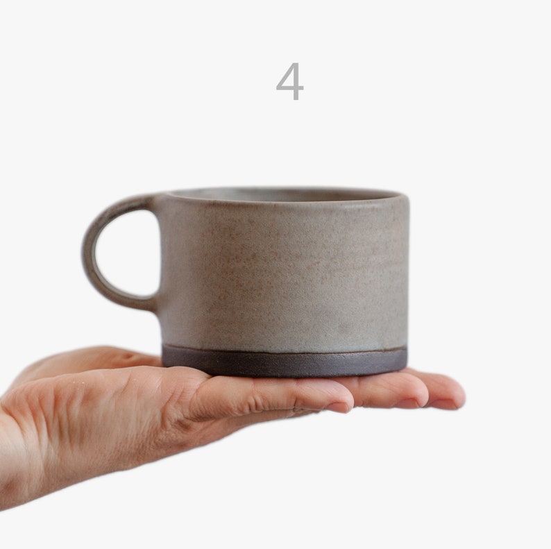 POUR COMMANDER une tasse ou une tasse de 12 oz/350 ml pour chaque rituel de café ou de thé du matin dans un design loft minimal moderne, céramique faite à la main en grès image 5