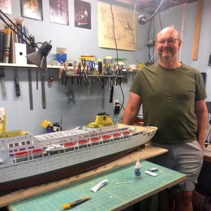 NOT AVAILABLE Commissioned 1:144 scale scratchbuilt Oceanic cruise ship image 1