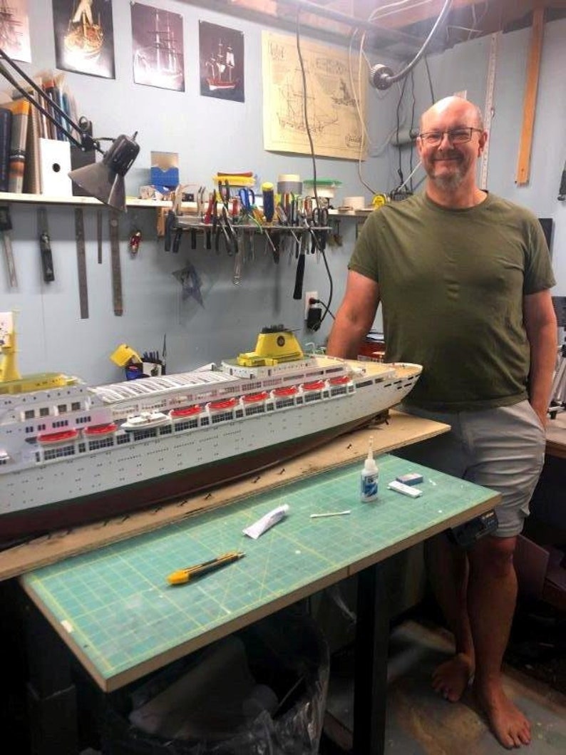 NOT AVAILABLE Commissioned 1:144 scale scratchbuilt Oceanic cruise ship image 1