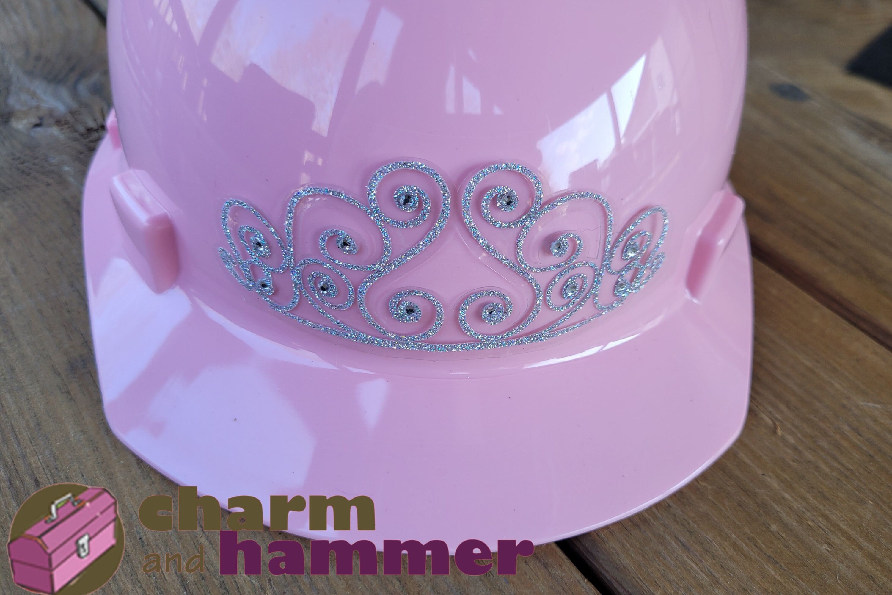 Tiara Sticker for Hard Hat, Welding Helmet, Motorcycle Helmet, Sport