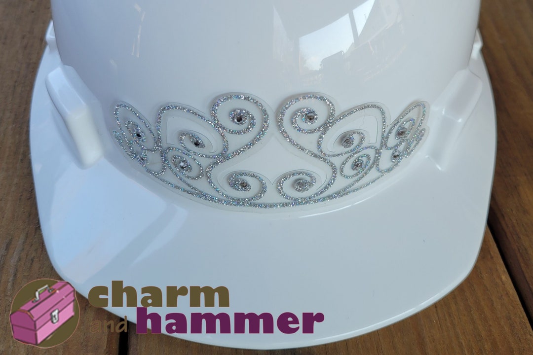 Tiara Sticker for Hard Hat, Welding Helmet, Motorcycle Helmet, Sport
