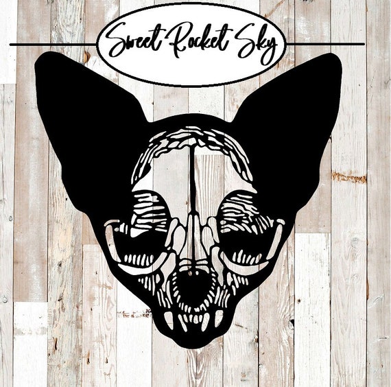 Download Cat Skull Halloween Svg File For Scrapbook Decals T Shirts Etsy PSD Mockup Templates