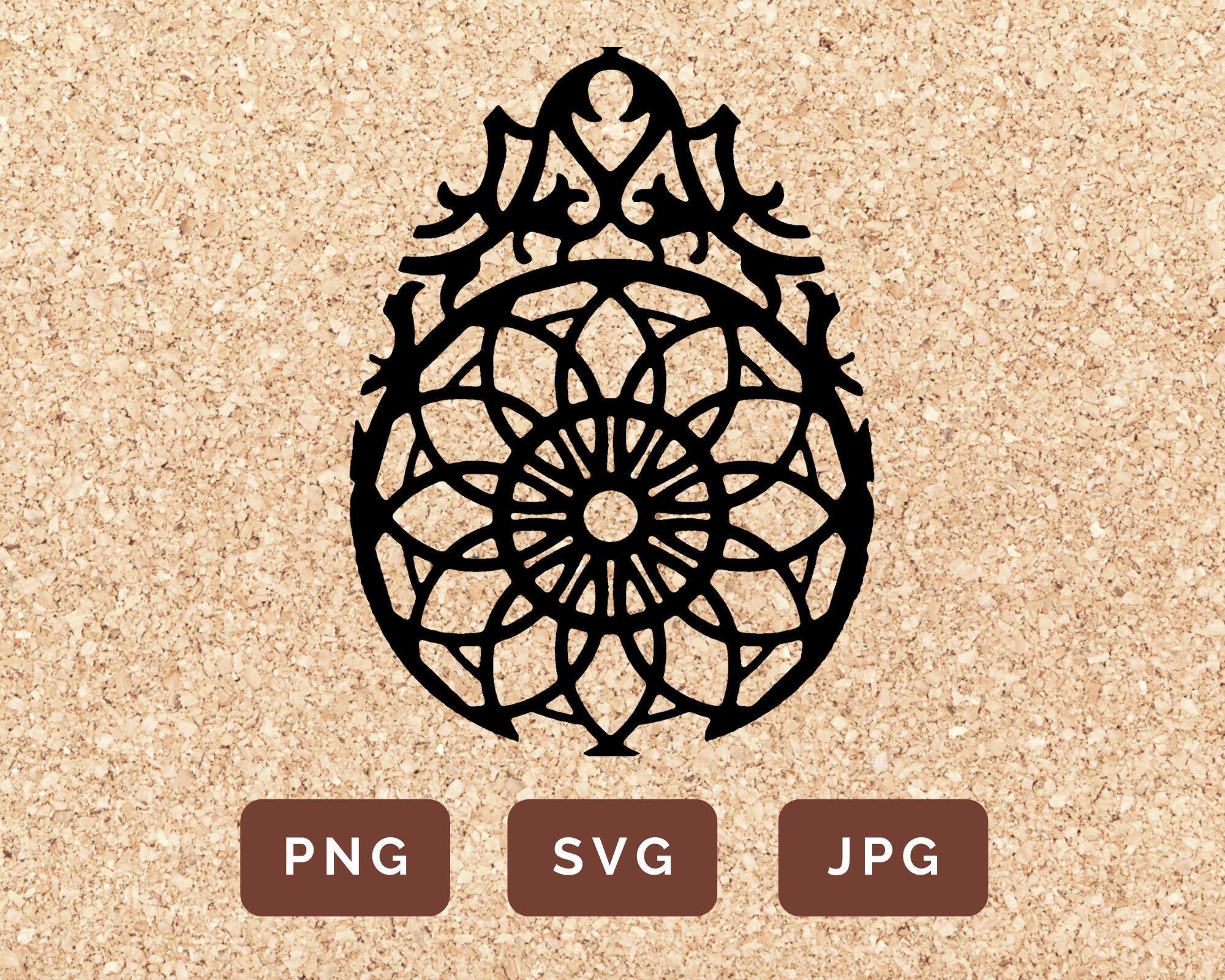 Download Decorative Easter Egg Mandala Svg Cricut File Png Jpg Etsy