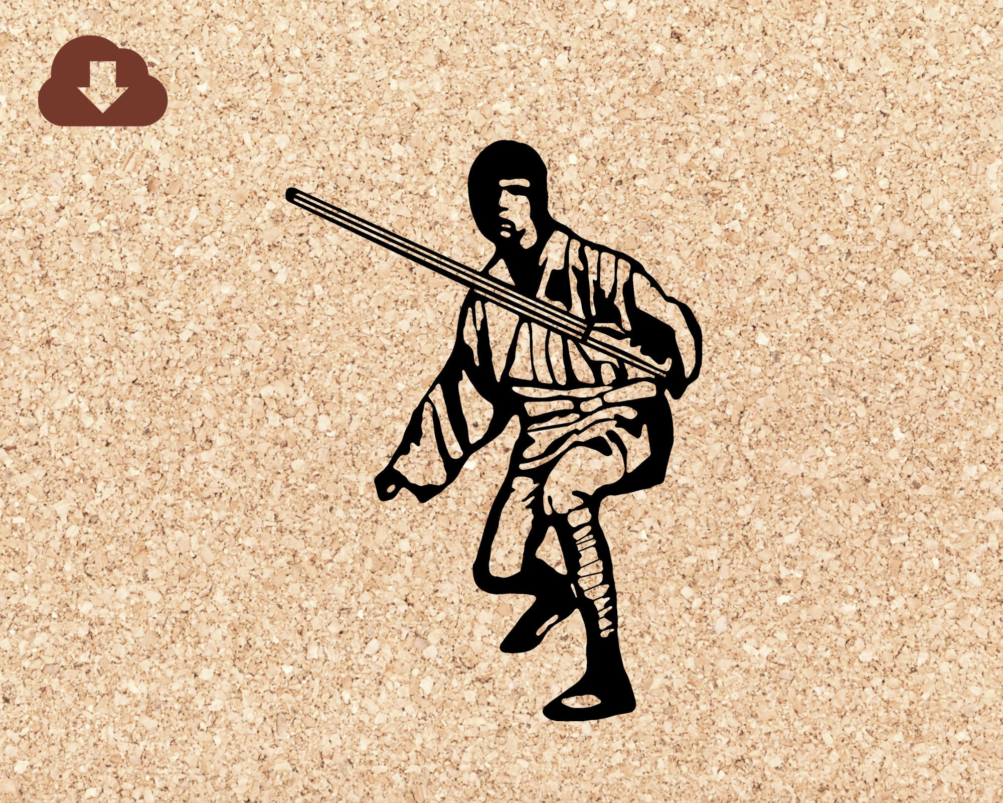 Download Luke Skywalker Star Wars Silhouette Svg File Clipart Image Etsy