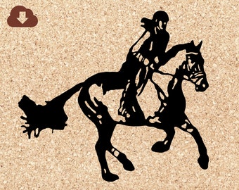Pferdesport Pferderennen Galoppierendes Pferd | SVG Cricut Datei, PNG Clipart Silhouette für DIY Papier Bastelprojekte, Vinyl Aufkleber, s