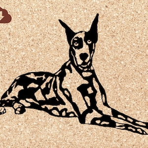 Harlequin Great Dane SVG Cut File Dog Silhouette For Cricut Paper Project, T-shirts, Vinyl Decal, Wall Decor, Scrapbook | JPG PNG Image