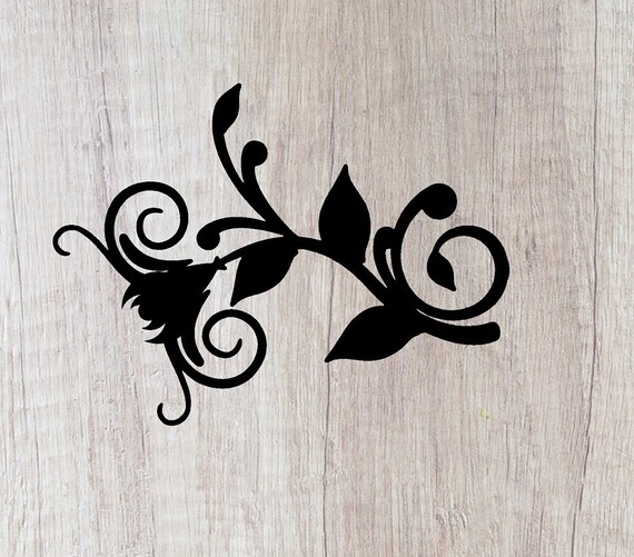 Download Flower Vine Svg File For Cricut Cutting Swirls Curling Etsy