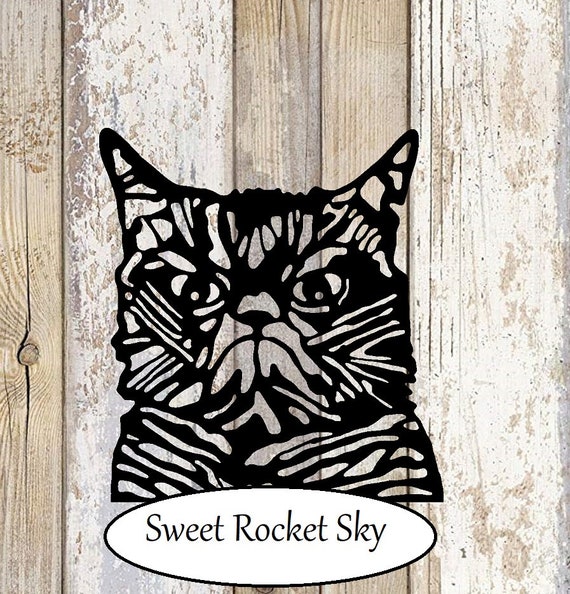 Download A Grumpy Cat Svg File For Tshirts Decoration Scrapbook Etsy PSD Mockup Templates