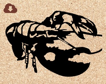 Lobster SVG Cut Cricut File, JPG PNG Transparent Image | Beach House Decor Sea Life Vector Clipart
