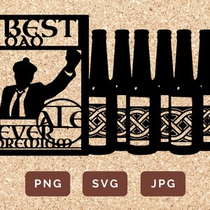 Father's Day Card SVG Cuttable File / Best Ever Premium Dad Ale / JPG PNG / Cards Paper Vinyl Decal TShirts / Personal Commercial Use Okay