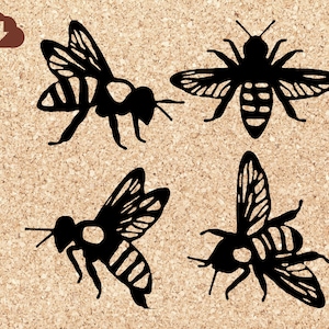 Honey Bee Collection SVG Cut Files for Digital Download Use with Paper Vinyl Decals TShirts Personal and Commercial Use JPG PNG