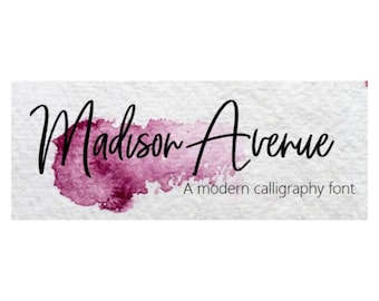 Fuente de caligrafía, Caligrafía moderna, Fuentes elegantes, Fuente de boda, Fuente de invitación, Fuente de guión, Descarga digital, Fuente, Fuente de Madison Avenue