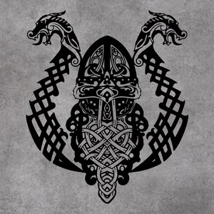 Odin Norse Scottish Mythology Viking Dragon SVG Cut File for Vinyl ...