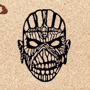 Iron Maiden Book of Souls Eddie The Head Decoration Mask | SVG File Clipart for Papercraft, Tshirts, Decals, Scrapbooking | Personal Use