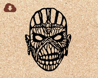 Iron Maiden Book of Souls Eddie The Head Decoration Mask | SVG File Clipart for Papercraft, Tshirts, Decals, Scrapbooking | Personal Use