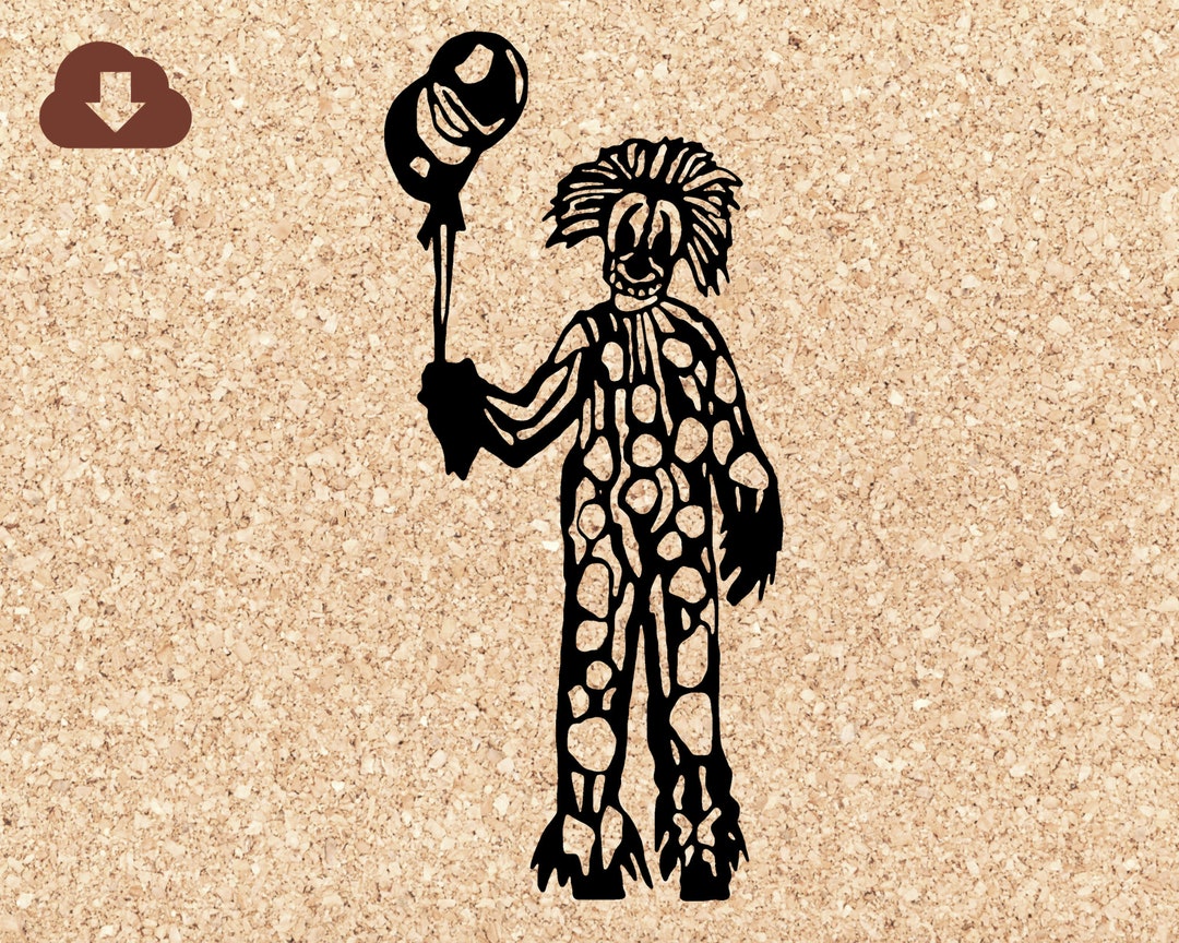 Scary Clown Halloween SVG File / for Papercraft, ,tshirts, Decals