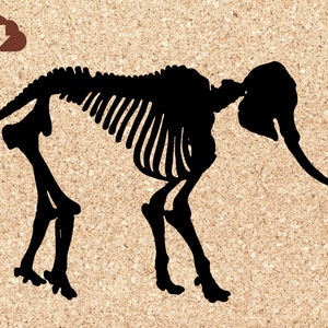 Elephant Skeleton | Halloween SVG File For Cricut | Decals, T-shirts, s, Tattoo Design | PNG JPG Digital Image