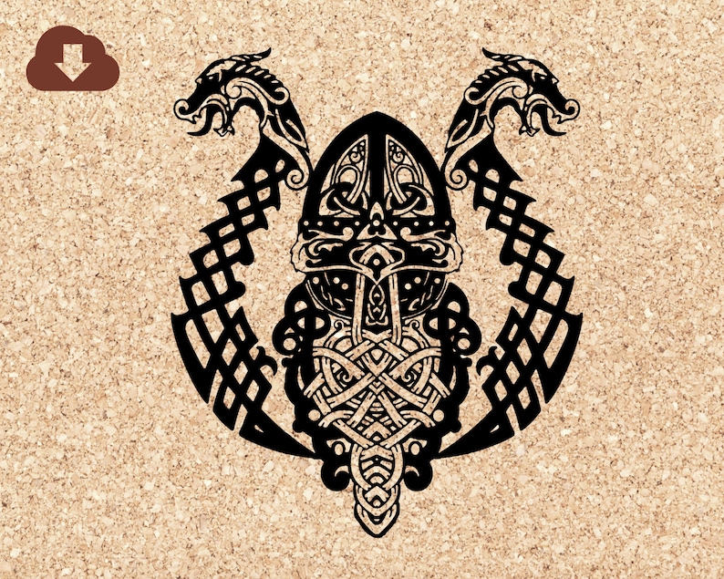 Download Odin Norse Scottish Mythology Viking Dragon SVG Cut File For | Etsy